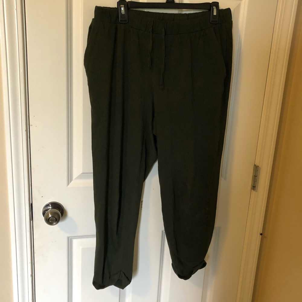 Army green joggers